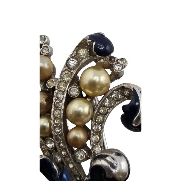 Vintage Rare Verified Unsigned Alfred Philippe Empress Eugenie Pearl Fur Clip - Picture 4 of 12